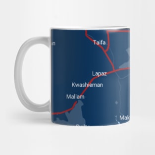 Accra blue map Mug